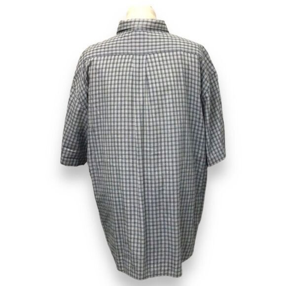 J.Crew Mens XL Plaid Button-Down Shirt Blue/Gray Checked Pattern 100% Cotton - Picture 3 of 6
